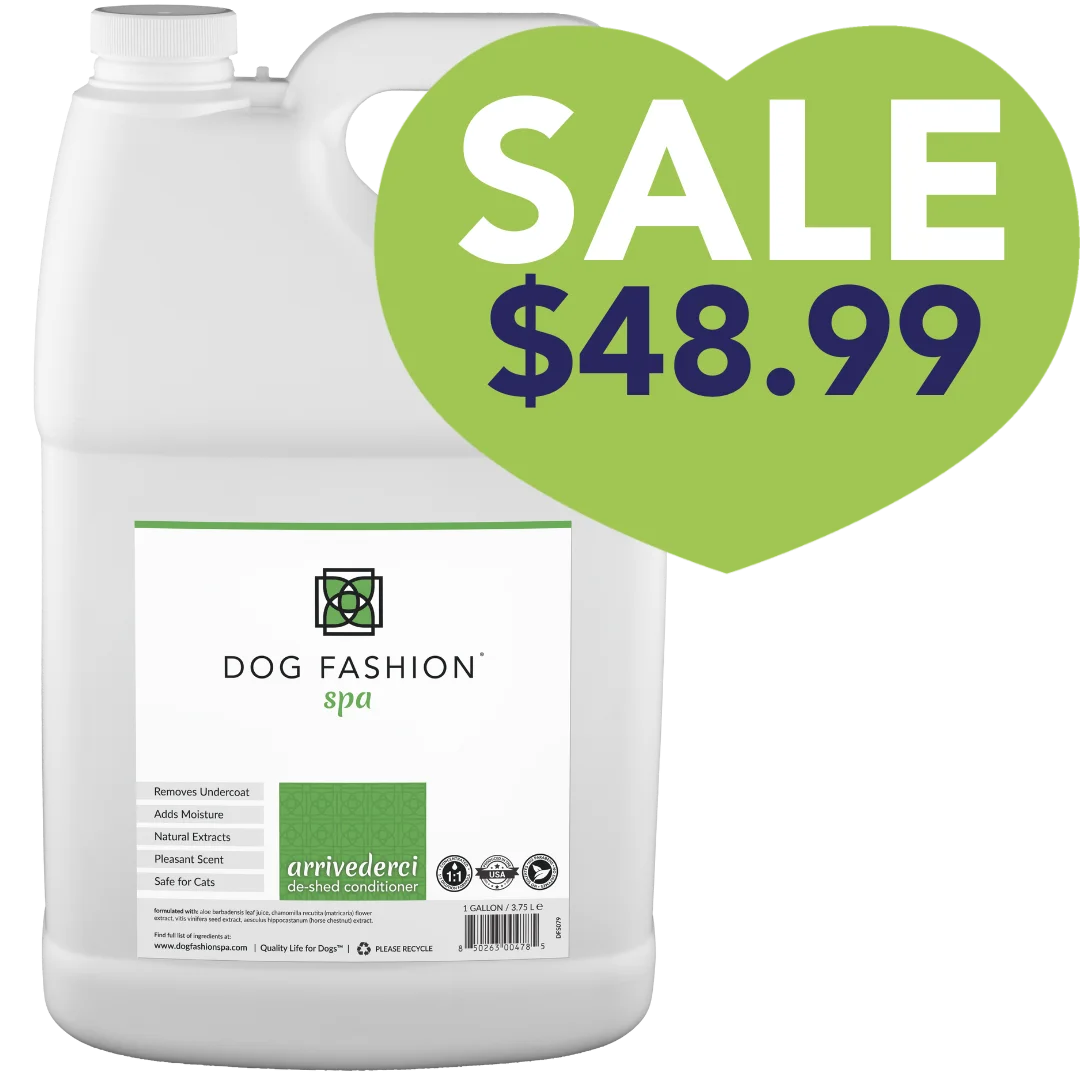 Arrivederci-De-Shedding-Conditioner-Gallon-SALE-by-Dog-Fashion-Spa