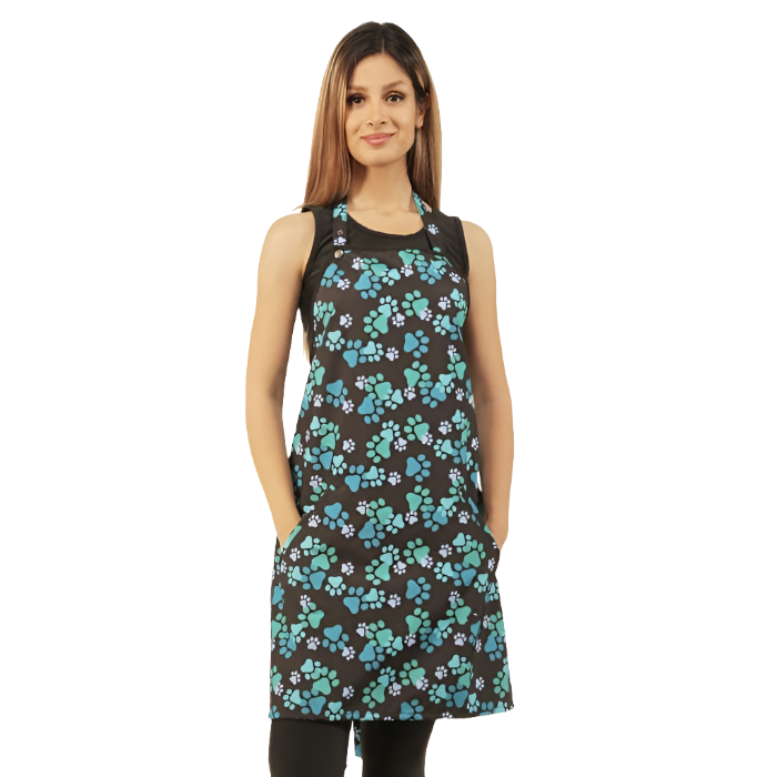ladybird-line-grooming-apron-blue-pawprint-design