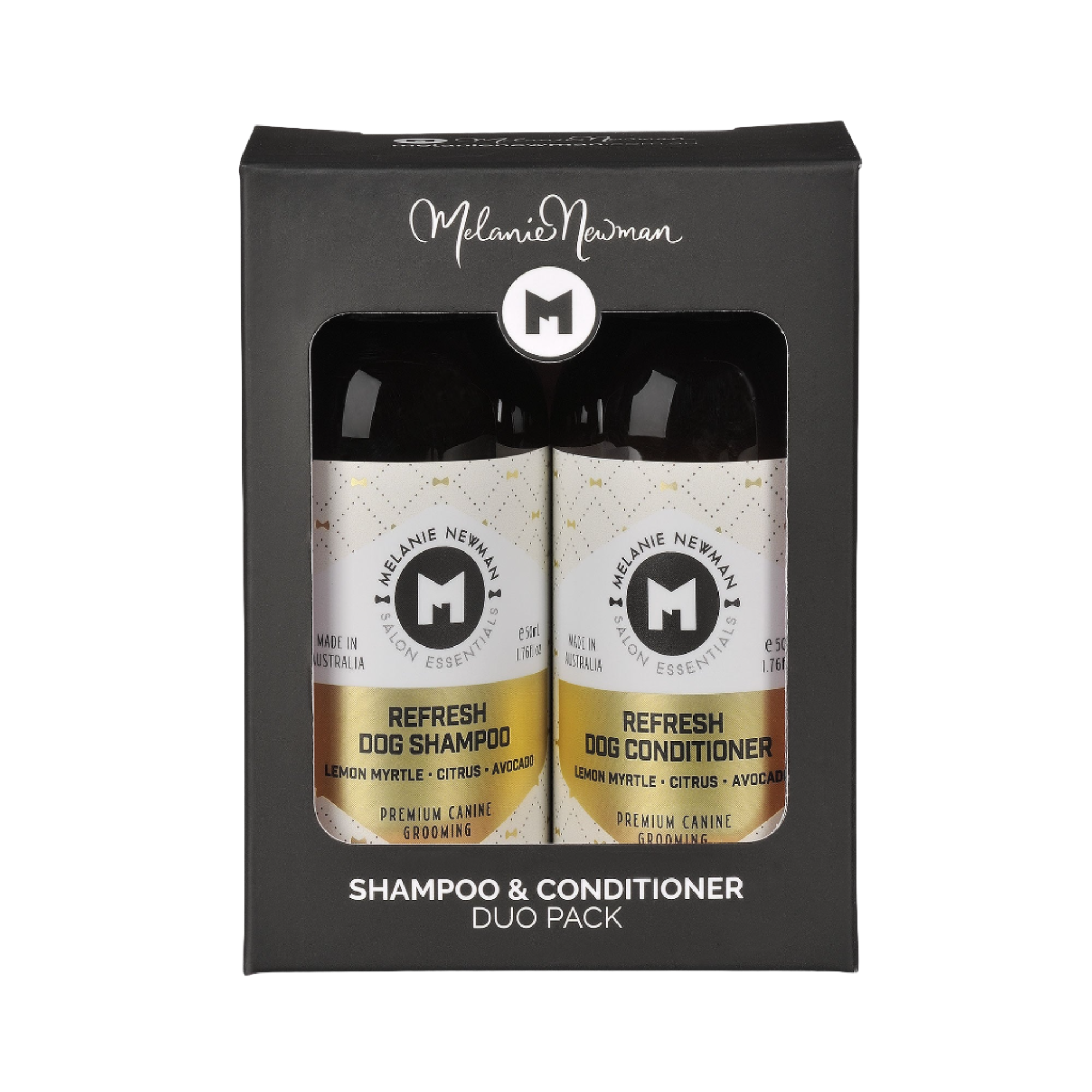 melanie-newman-refresh-shampoo-conditioner-50ml-duo-pack-for-dog-groomings