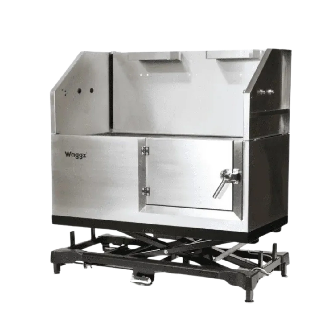 waggz-dog-grooming-electric-tub-with-lift-up-door-black